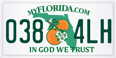 FL license plate 0384LH