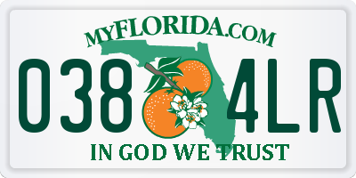 FL license plate 0384LR