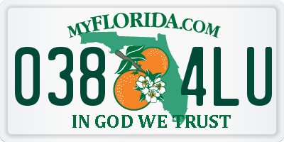 FL license plate 0384LU