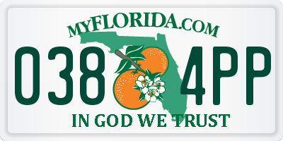 FL license plate 0384PP
