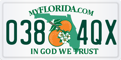 FL license plate 0384QX