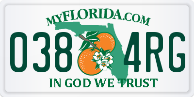 FL license plate 0384RG
