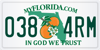 FL license plate 0384RM