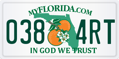 FL license plate 0384RT