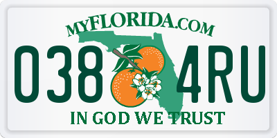 FL license plate 0384RU