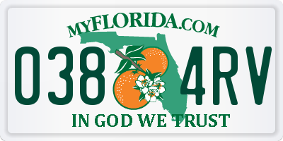 FL license plate 0384RV