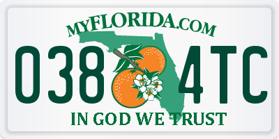 FL license plate 0384TC