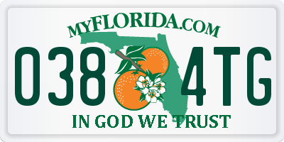 FL license plate 0384TG