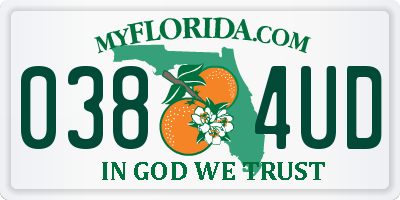FL license plate 0384UD