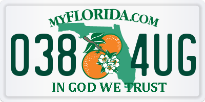 FL license plate 0384UG