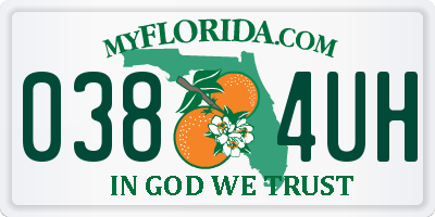 FL license plate 0384UH