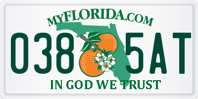 FL license plate 0385AT