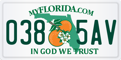 FL license plate 0385AV