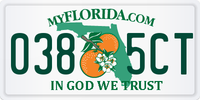 FL license plate 0385CT