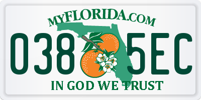 FL license plate 0385EC