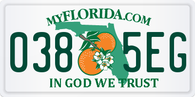 FL license plate 0385EG