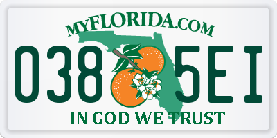 FL license plate 0385EI