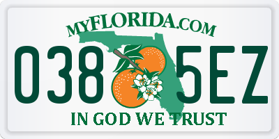 FL license plate 0385EZ