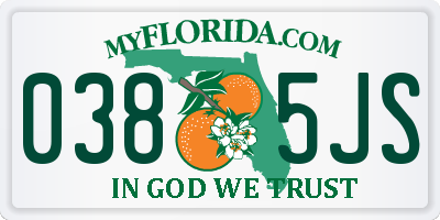 FL license plate 0385JS