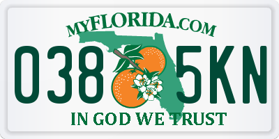 FL license plate 0385KN
