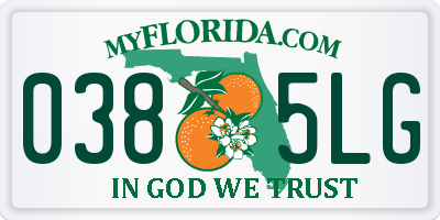 FL license plate 0385LG
