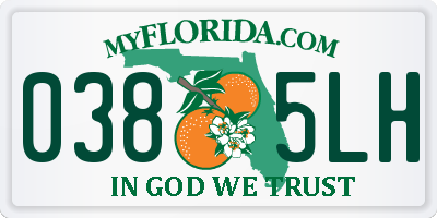 FL license plate 0385LH