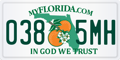 FL license plate 0385MH