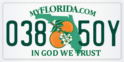 FL license plate 0385OY