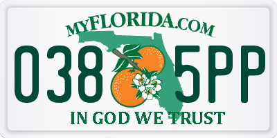 FL license plate 0385PP