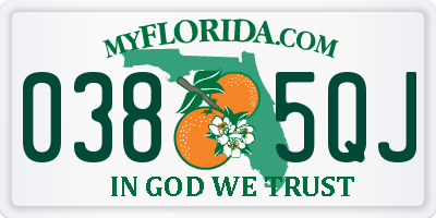 FL license plate 0385QJ