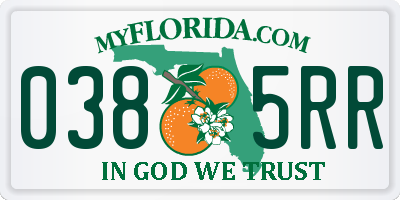 FL license plate 0385RR