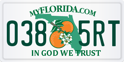 FL license plate 0385RT