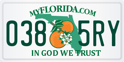 FL license plate 0385RY