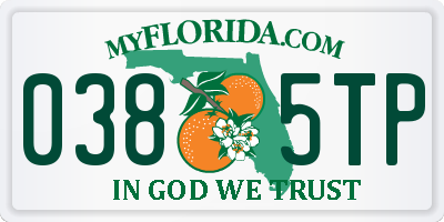 FL license plate 0385TP