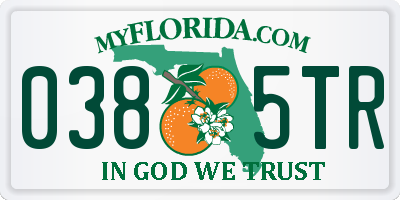 FL license plate 0385TR