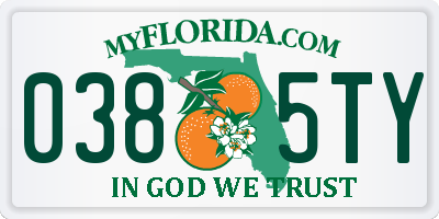 FL license plate 0385TY