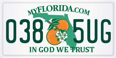 FL license plate 0385UG