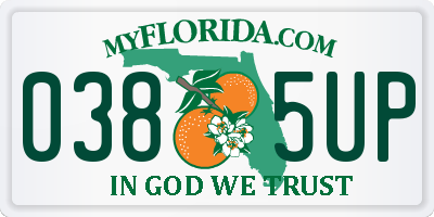 FL license plate 0385UP