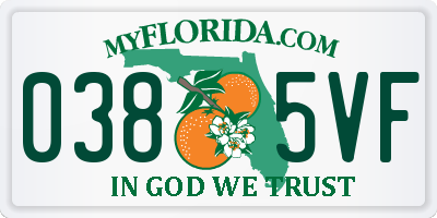 FL license plate 0385VF