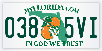 FL license plate 0385VI