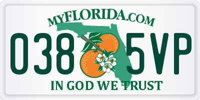 FL license plate 0385VP