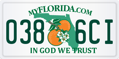 FL license plate 0386CI