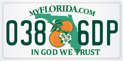 FL license plate 0386DP