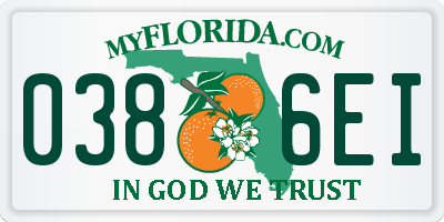 FL license plate 0386EI