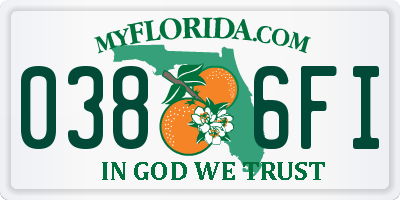 FL license plate 0386FI