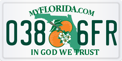 FL license plate 0386FR