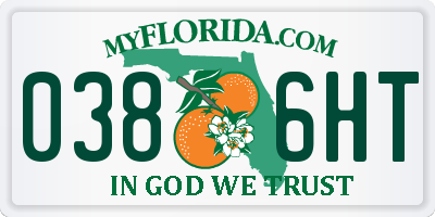 FL license plate 0386HT