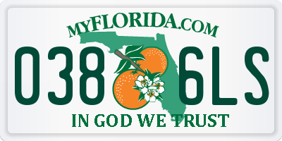 FL license plate 0386LS
