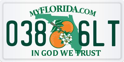 FL license plate 0386LT