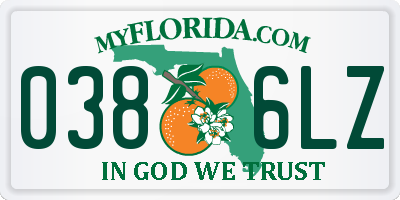 FL license plate 0386LZ